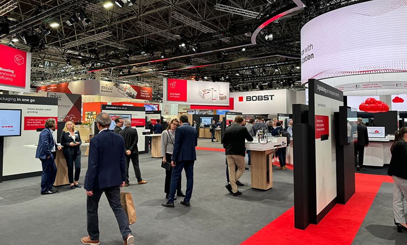 BOBST stand at Drupa 2024 trade show